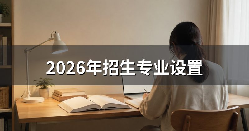 2026年招生专业设置