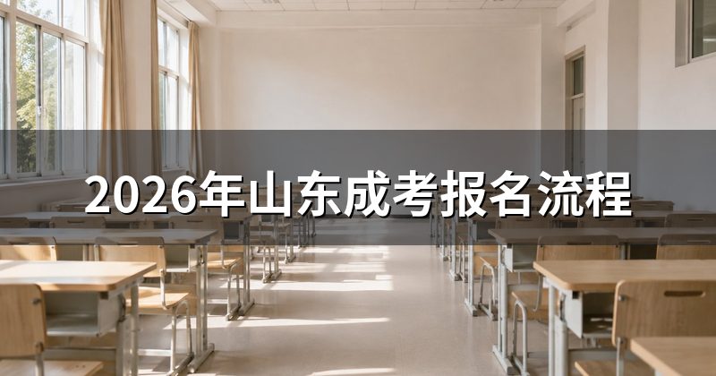 2026年山东成考报名流程