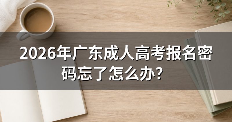 2026年广东成人高考报名密码忘了怎么办?