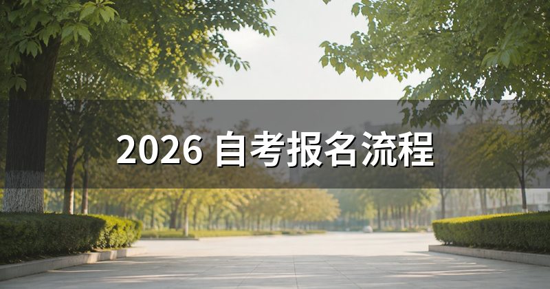 2026 自考报名流程
