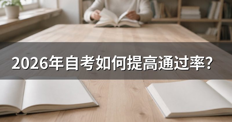 2026年自考如何提高通过率？
