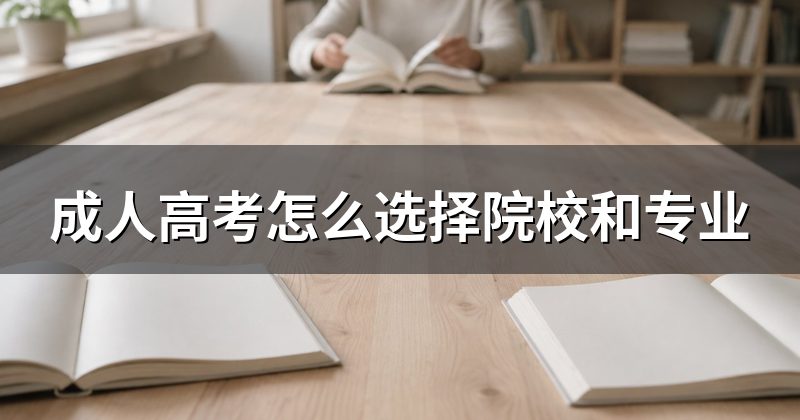 成人高考怎么选择院校和专业