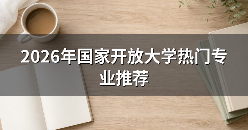 2026年国家开放大学热门专业推荐