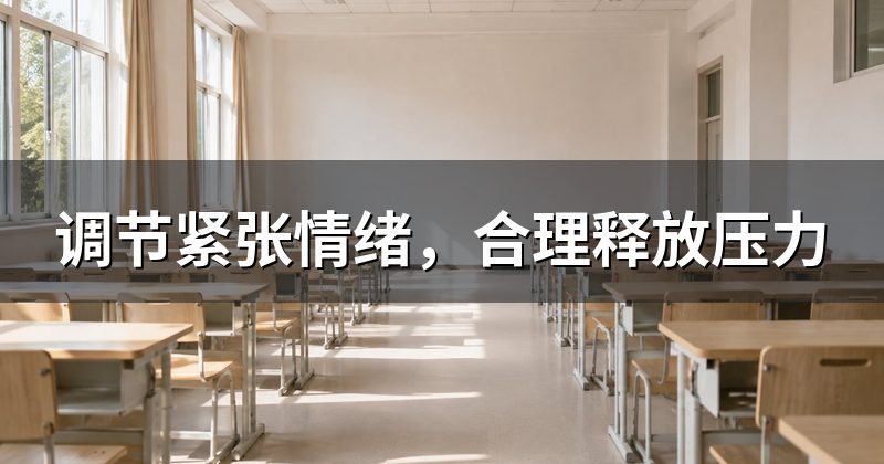 调节紧张情绪,合理释放压力