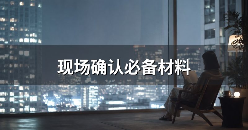 现场确认必备材料