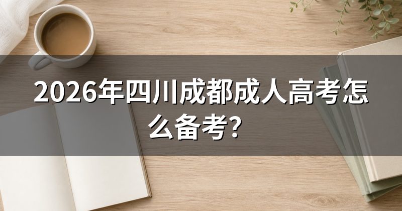2026年四川成都成人高考怎么备考?