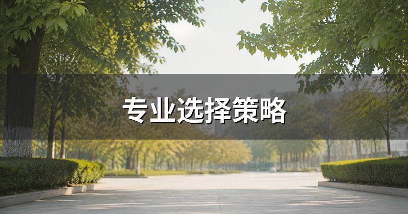 专业选择策略