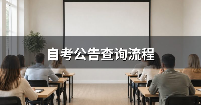 自考公告查询流程