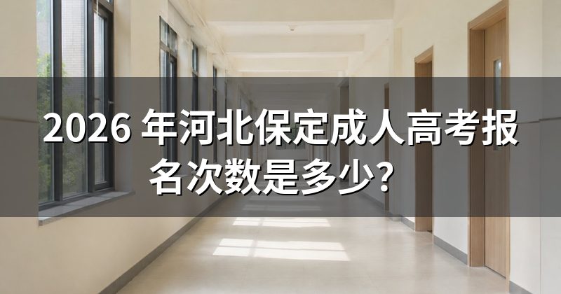 2026 年河北保定成人高考报名次数是多少?