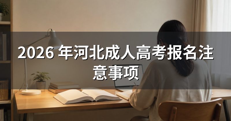2026 年河北成人高考报名注意事项