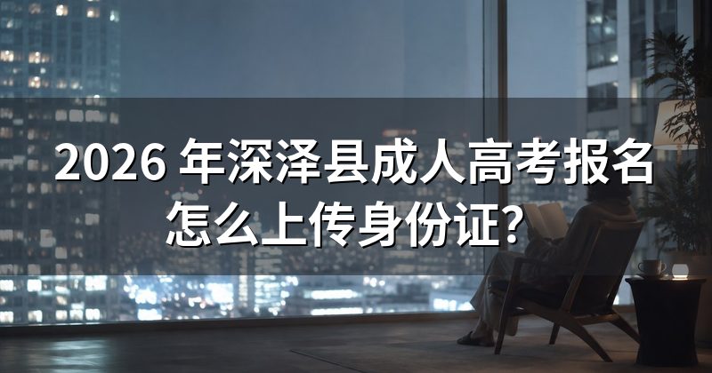 2026 年深泽县成人高考报名怎么上传身份证?
