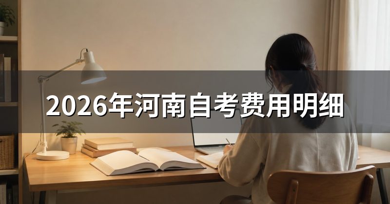 2026年河南自考费用明细