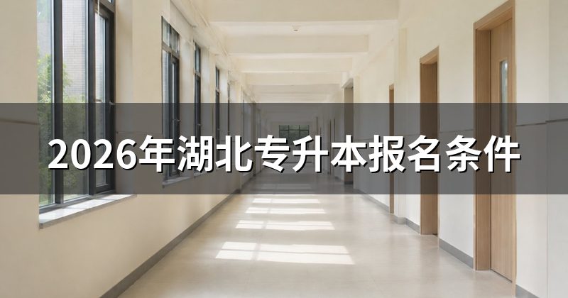 2026年湖北专升本报名条件