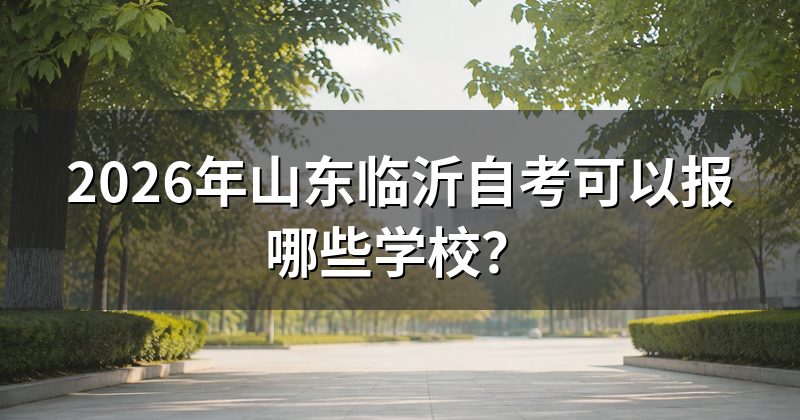 2026年山东临沂自考可以报哪些学校？