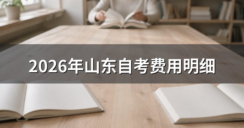 2026年山东自考费用明细