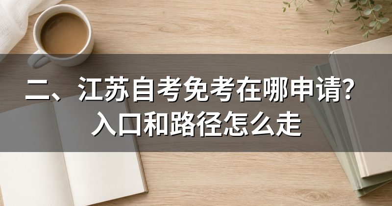 二、江苏自考免考在哪申请？入口和路径怎么走