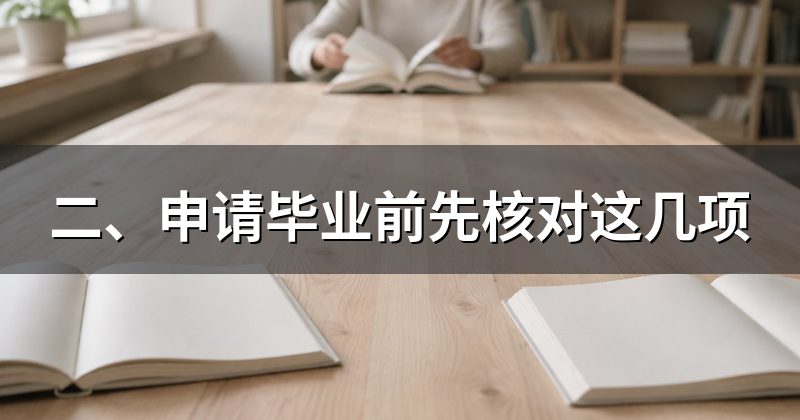二、申请毕业前先核对这几项