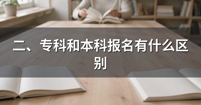 二、专科和本科报名有什么区别