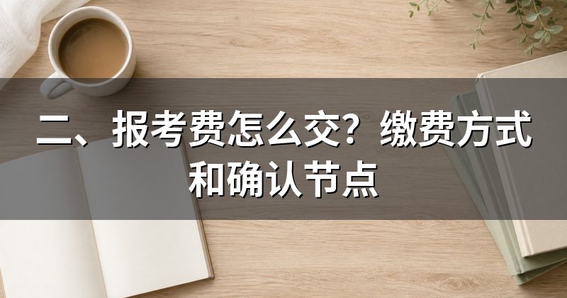 二、报考费怎么交?缴费方式和确认节点