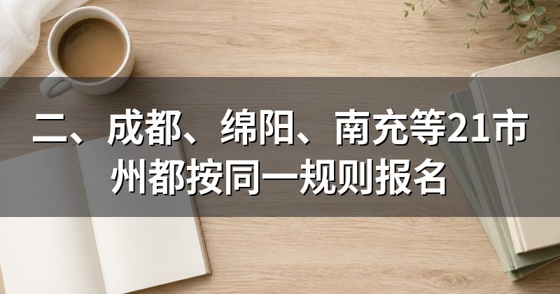 二、成都、绵阳、南充等21市州都按同一规则报名