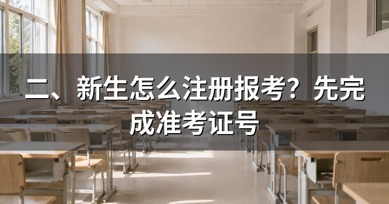 二、新生怎么注册报考?先完成准考证号