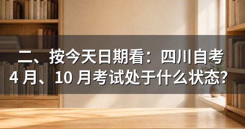 二、按今天日期看：四川自考 4 月、10 月考试处于什么状态？