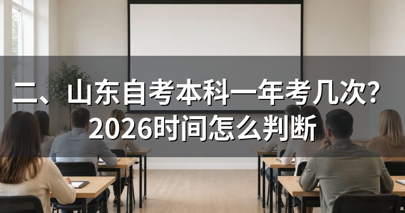 二、山东自考本科一年考几次?2026时间怎么判断