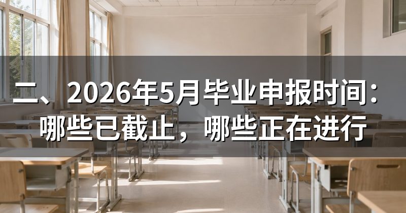 二、2026年5月毕业申报时间:哪些已截止,哪些正在进行