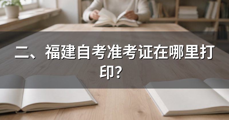 二、福建自考准考证在哪里打印?