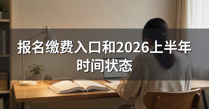 报名缴费入口和2026上半年时间状态