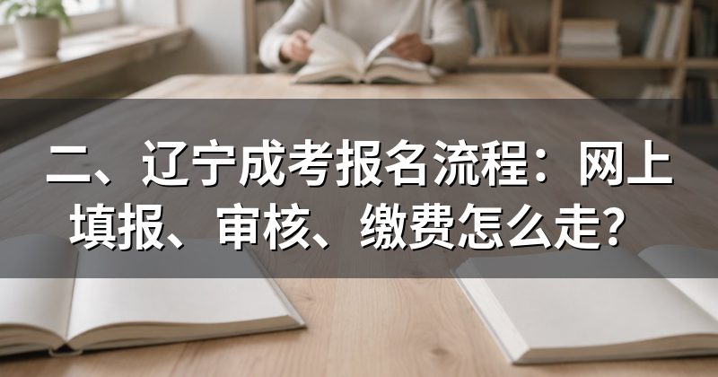 二、辽宁成考报名流程:网上填报、审核、缴费怎么走?