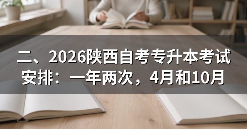 二、2026陕西自考专升本考试安排:一年两次,4月和10月