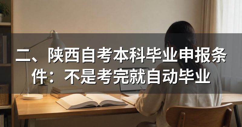 二、陕西自考本科毕业申报条件:不是考完就自动毕业