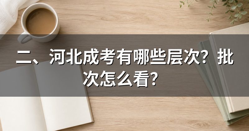 二、河北成考有哪些层次？批次怎么看？
