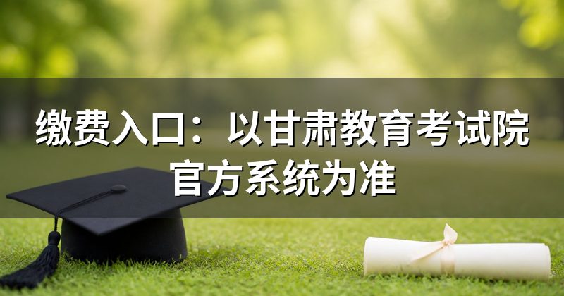 缴费入口:以甘肃教育考试院官方系统为准