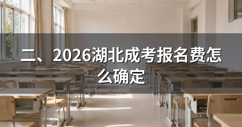 二、2026湖北成考报名费怎么确定