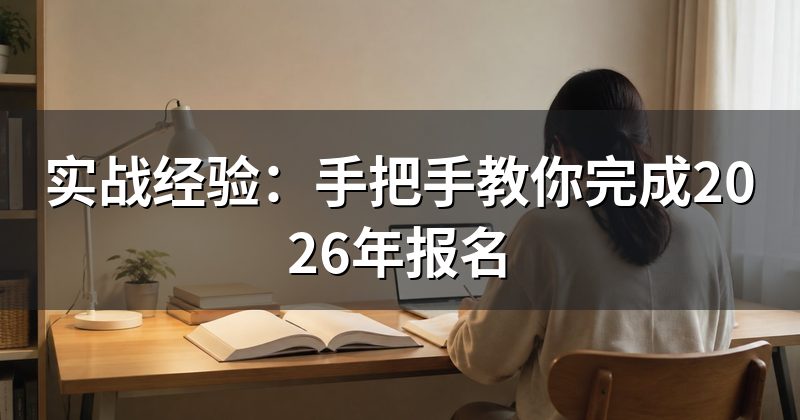 实战经验：手把手教你完成2026年报名