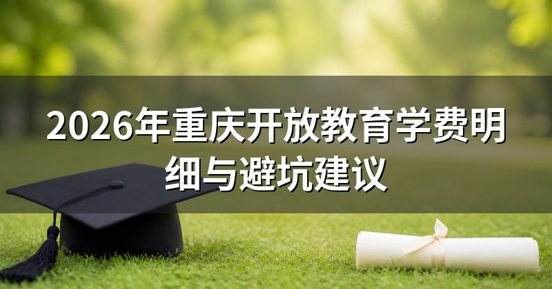 2026年重庆开放教育学费明细与避坑建议