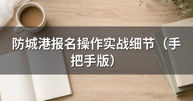 防城港报名操作实战细节(手把手版)