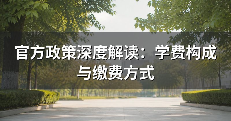 官方政策深度解读:学费构成与缴费方式