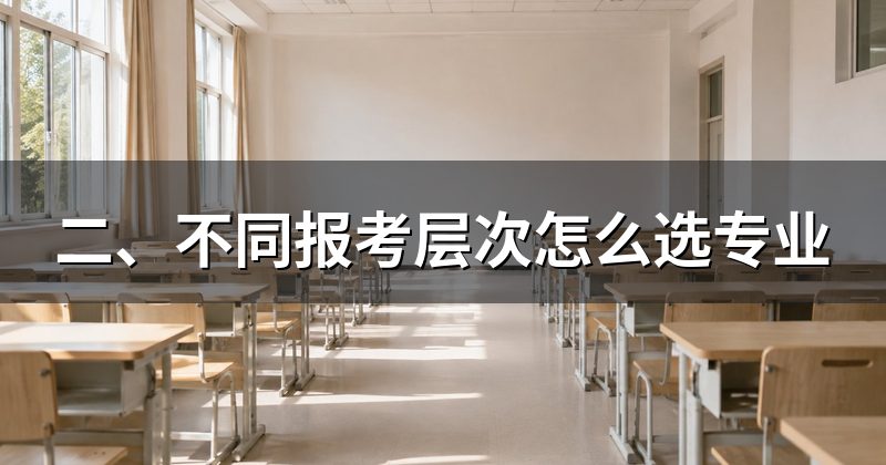 二、不同报考层次怎么选专业