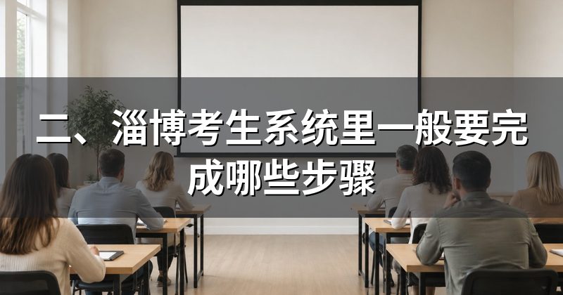 二、淄博考生系统里一般要完成哪些步骤