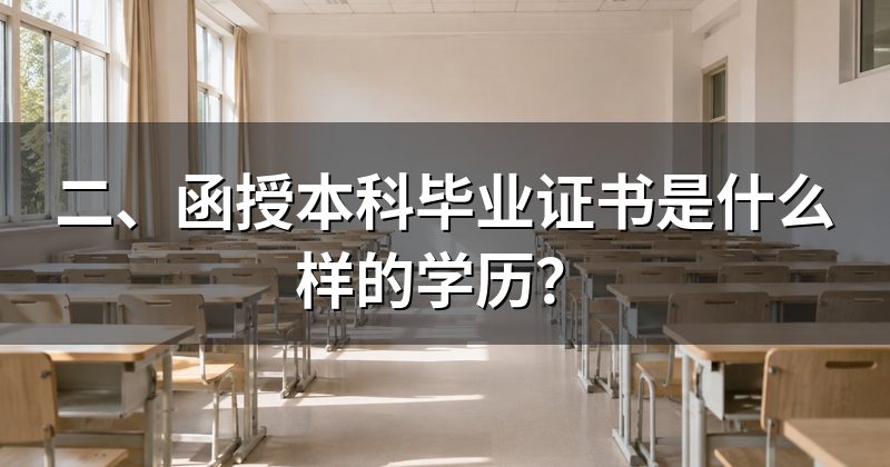 二、函授本科毕业证书是什么样的学历？