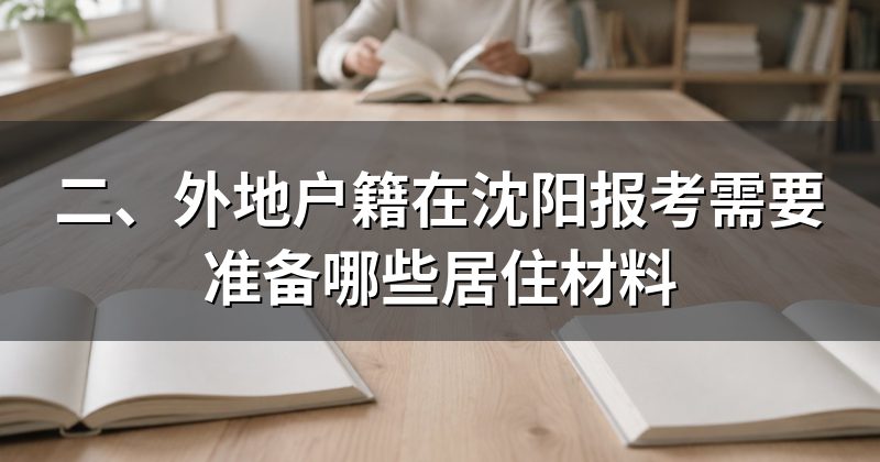 二、外地户籍在沈阳报考需要准备哪些居住材料