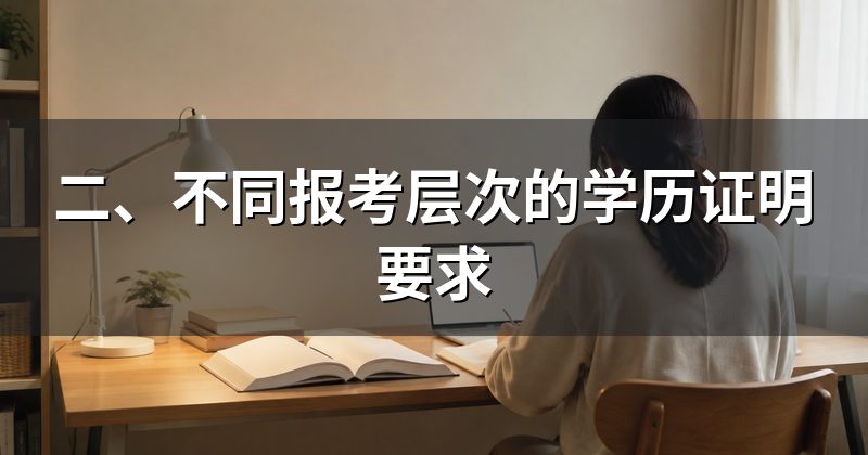 二、不同报考层次的学历证明要求