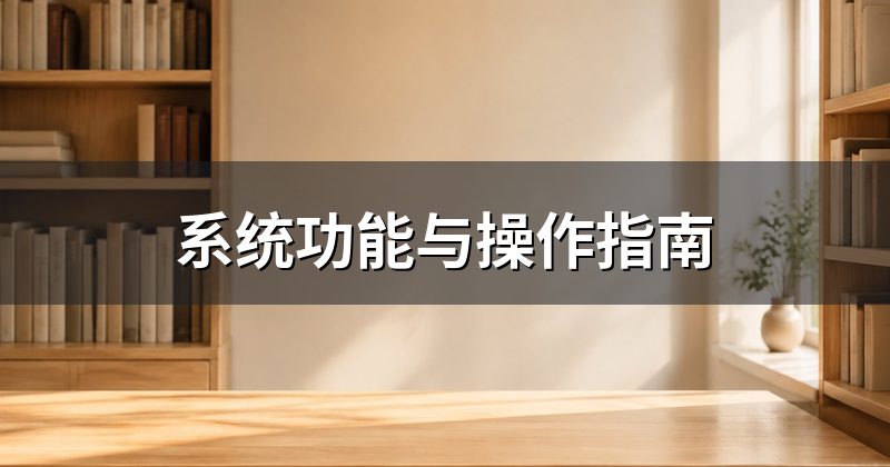 系统功能与操作指南