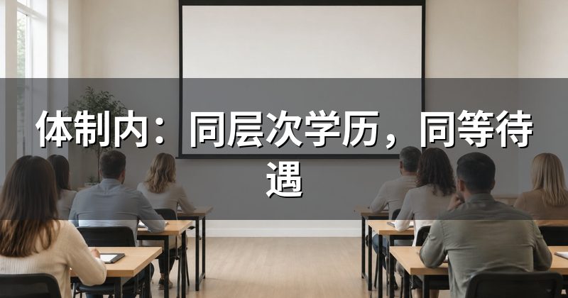 体制内:同层次学历,同等待遇
