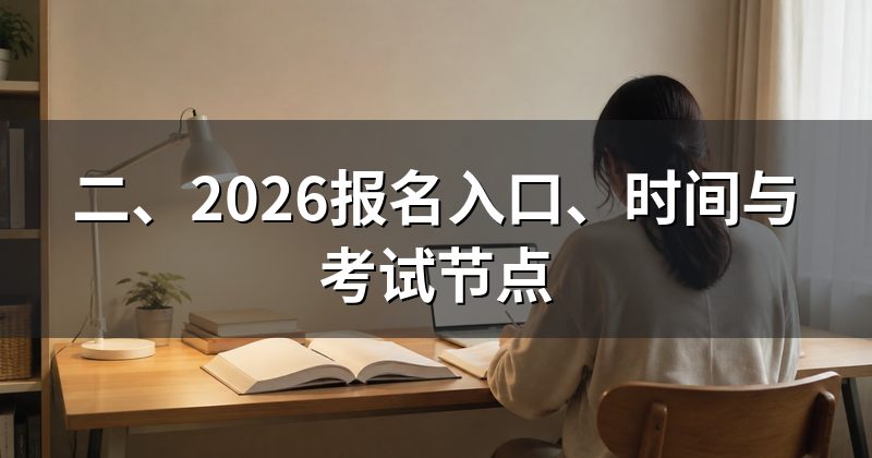 二、2026报名入口、时间与考试节点