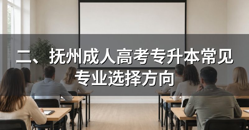 二、抚州成人高考专升本常见专业选择方向