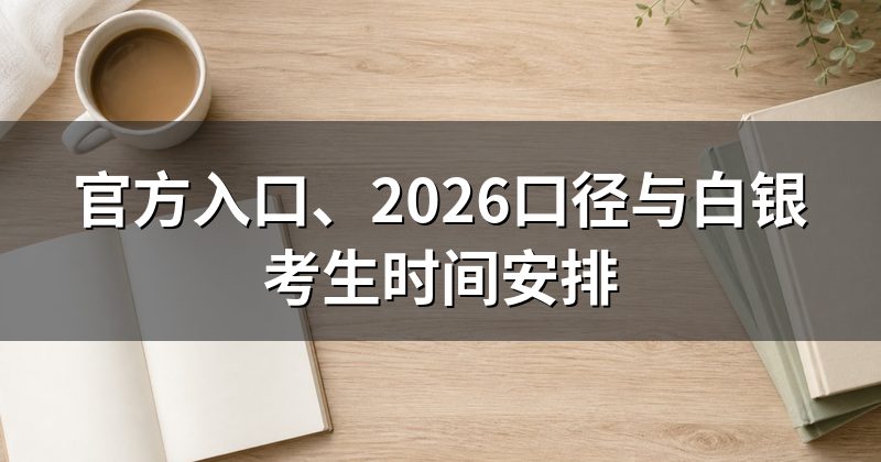 官方入口、2026口径与白银考生时间安排